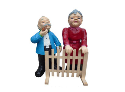 Figura de decoración de jubilado estatua escultura de 80 cm Figuras estatuas esculturas Abuela Abuelo P41