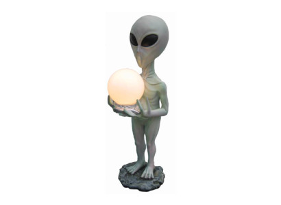 Moderna lámpara de mesa Lámpara extravagante Figura de alienígena Iluminación Escultura Figuras