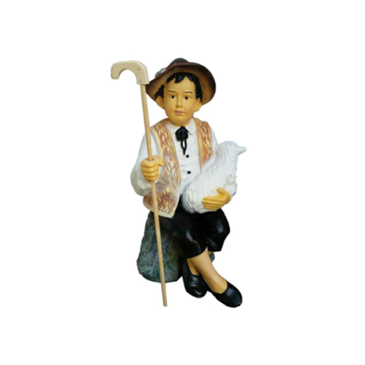 Figura de decoración estatua escultura 80 cm Figuras estatuas esculturas Pastor joven Nuevo P123