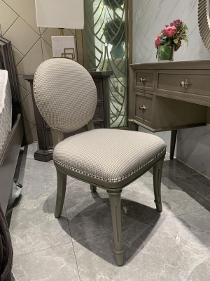 Comedor muebles de madera sillas lujo design silla tapizada gris silla de madera
