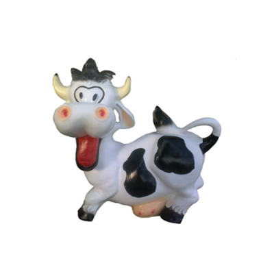 Decoración Jardín Figuras de Plástico Estatua de Figura Pintada a Mano Vaca Divertida 40cm Nueva