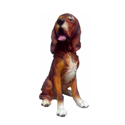 Estátua decorativa de perro para jardín, figura de 45 cm de tamaño real, de plástico.