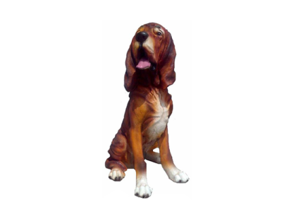 Estátua decorativa de perro para jardín, figura de 45 cm de tamaño real, de plástico.