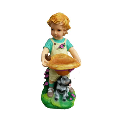 Deko Figur Statue Skulptur 48 cm Figuren Statuen Skulpturen Junge Garten P119  Figura decorativa estatua escultura de 48 cm Figuras Estatuas Esculturas Niño Jardín P119