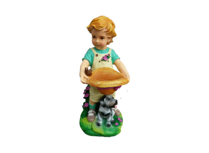 Deko Figur Statue Skulptur 48 cm Figuren Statuen Skulpturen Junge Garten P119  Figura decorativa estatua escultura de 48 cm Figuras Estatuas Esculturas Niño Jardín P119