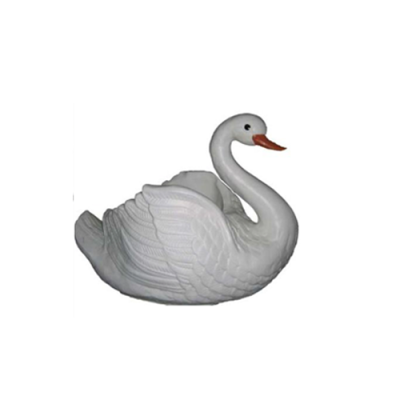 Estatua decorativa de cisne, figuras de jardín estatuas de 34 cm de altura de tamaño natural de plástico.