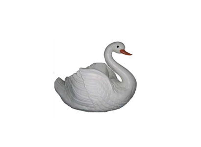 Estatua decorativa de cisne, figuras de jardín estatuas de 34 cm de altura de tamaño natural de plástico.