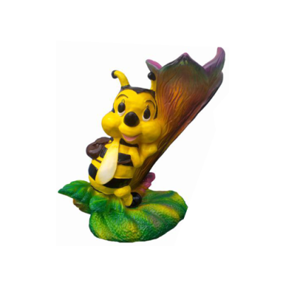 Diseño moderno de abeja de jardín de 48 cm de decoración escultura decorativa amarilla abejas