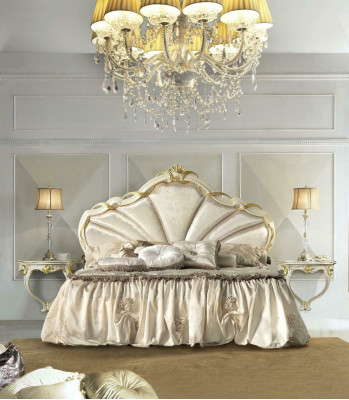 Marco de cama clásico - Cama doble 180x200 cm - Barroco Rococó italiano.