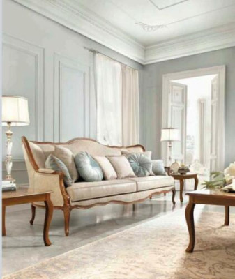 Sofá 3 plazas Sofá tapizado Sofás Sofás Sala de estar Diseño Tela Textil Nuevo