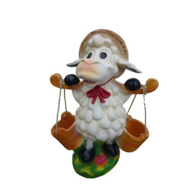 Diseño moderno de oveja de jardín hecha de 40 cm de decoración escultura decorativa.