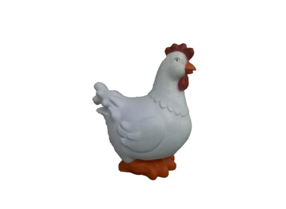 Decoración Jardín Figuras de Plástico Estatua de Figura Pintada a Mano Divertida Gallina 42cm Nueva