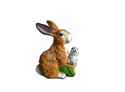 Figura de liebre de campo Estatua Decoración de jardín Escultura Decorativa Esculturas