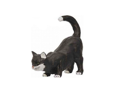 Gato de 40 cm, escultura de figura estatua para decoración de jardín.