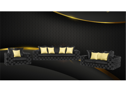 Diseño Chesterfield Sala de estar Juego de sofás Muebles Sofá de 3 plazas