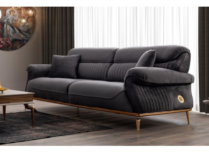 Sofá de 3 plazas en color gris moderno: confort y estilo en un solo conjunto.