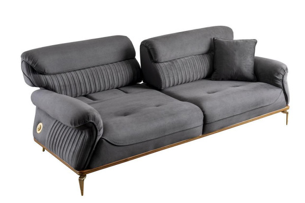 Sofá de 3 plazas en color gris moderno: confort y estilo en un solo conjunto.