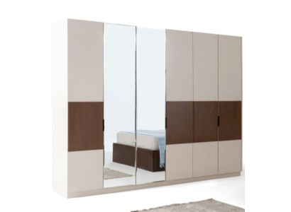 Armario ropero armario armario de madera armario de dormitorio madera beige nuevo