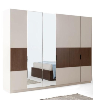 Armario ropero armario armario de madera armario de dormitorio madera beige nuevo