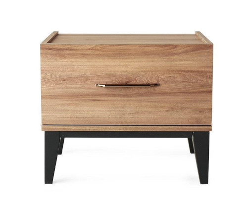 Grupo de mesitas de noche, mesitas auxiliares de madera marrón, set de 2 piezas.