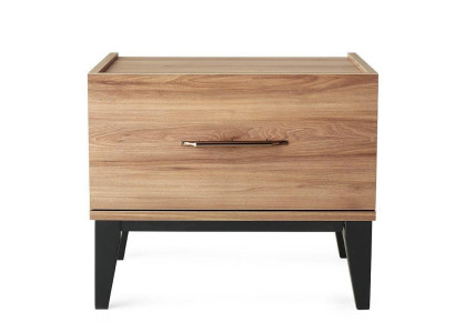 Grupo de mesitas de noche, mesitas auxiliares de madera marrón, set de 2 piezas.