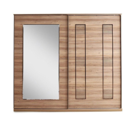 Muebles de dormitorio completos Cama doble Mesitas de noche Marrón Conjunto de 6 piezas Cama