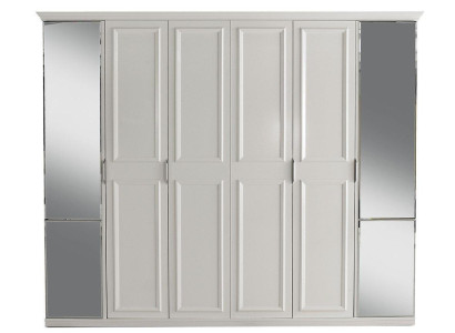 Armario de ropa Armario de madera Armario de dormitorio Armario Blanco Espejo