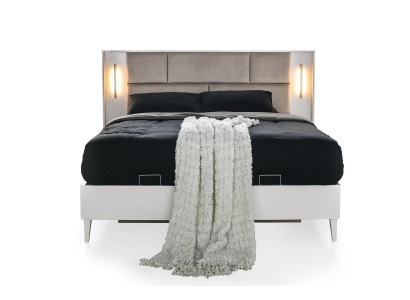Cama doble Marco de cama Cama de madera Blanca Estructuras de cama Dormitorio