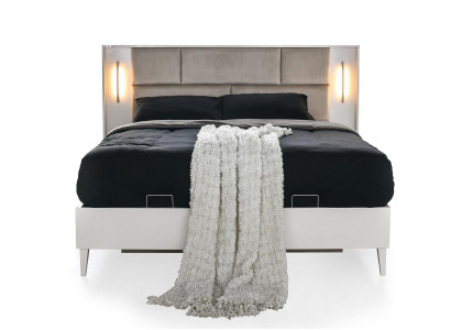 Cama doble Marco de cama Cama de madera Blanca Estructuras de cama Dormitorio
