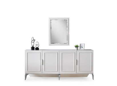 Conjunto aparador aparador armario armario armario madera espejo blanco