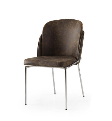 Silla de cocina Silla de comedor Silla con respaldo Marrón Comedor moderno