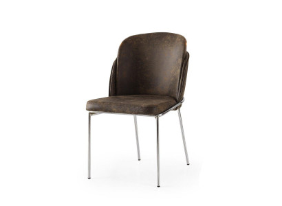 Silla de cocina Silla de comedor Silla con respaldo Marrón Comedor moderno