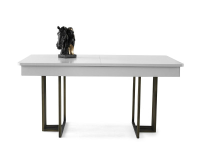 Mesa de comedor Mesa de comedor Mesa de madera Mesa de madera Blanco Moderno Extensible