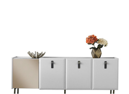 Aparador Buffet Armario Madera Cómoda Moderno Blanco Armario de Madera