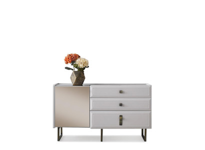 Cómoda Armario Armario de madera Madera Blanca Dormitorio moderno