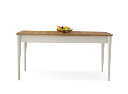 Mesa de comedor Mesa de madera Esquina de comer Beige Comedor Madera Extensible