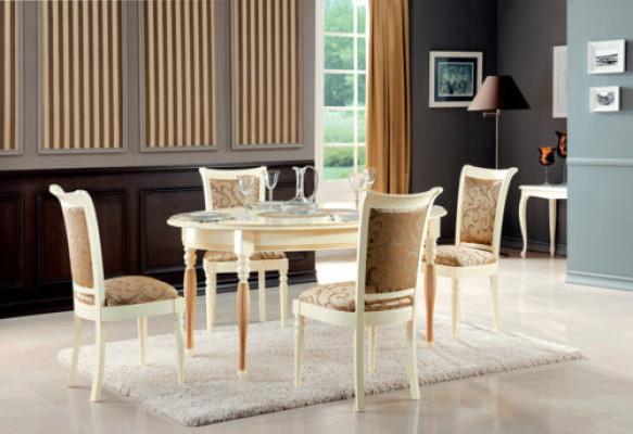 Mesa de comedor clásica Mesa ovalada Mesa de comedor Muebles de madera de lujo Nuevo