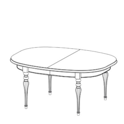 Mesa de comedor clásica Mesa ovalada Mesa de comedor Muebles de madera de lujo Nuevo