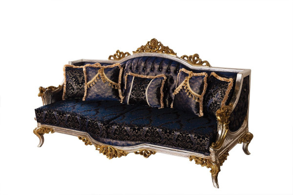Sofá de esquina azul real con mesa auxiliar, conjunto de muebles de salón de 5 piezas.