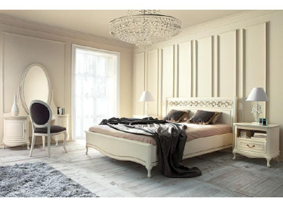 Conjunto de estilo italiano, diseño de cama exclusivo de lujo de 5 piezas cama cama doble.