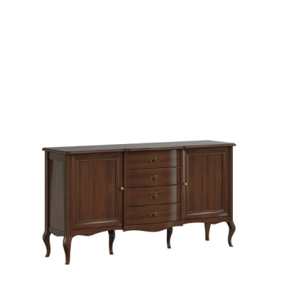 Set de comedor clásico: cómoda, mesa, sillas, vitrina. Set de sala de estar italiano nuevo.