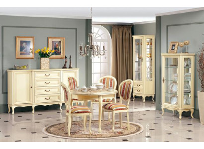 Mueble clásico de comedor Mesa Sillas Vitrina Rey Chippendale Versalles1