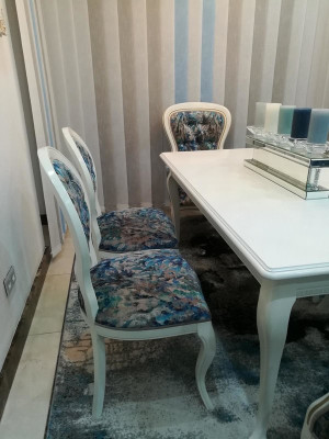 Mesa de comedor diseño sillas respaldo silla conjunto mesa + 6 sillas Set