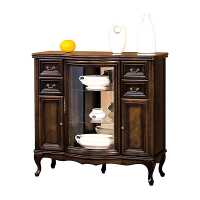 4 piezas conjunto de muebles de sala de estar estilo italiano cómoda vitrina RTV Chippendale