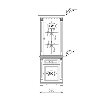 Mueble de comedor de lujo para la sala de estar en un estilo italiano único.