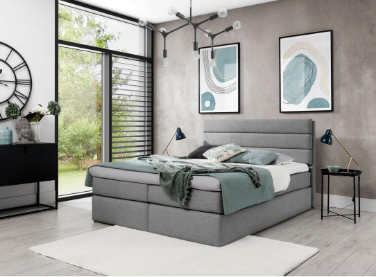 Cama blanca cama boxspring 180x200 dormitorio Diseño doble hotel moderno muebles