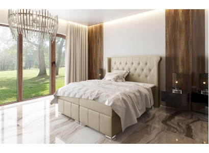 Chesterfield cama + cajón de cama Boxspring camas dormitorio hotel ¡Todos los tamaños!