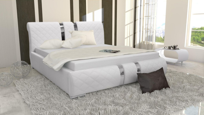 Estructura de cama con caja Cama Marco de cama Blanco Camas 180cm Cama doble Cama matrimonial Nueva