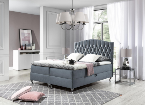 Cama doble Cama conyugal Estructura de cama Cama Cama tapizada Camas Cama boxspring Poliéster