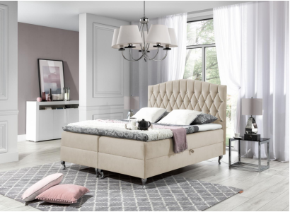 Cama doble Cama conyugal Estructura de cama Cama Cama tapizada Camas Cama boxspring Poliéster